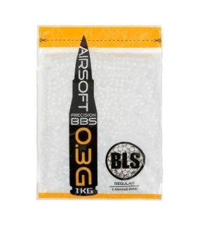 BLS airsoftové kuličky PRECISION 0,30g, 3300 BBs (sáček) - Bílá